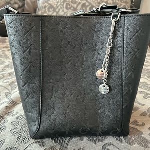 Calvin Klein faux leather bucket bag